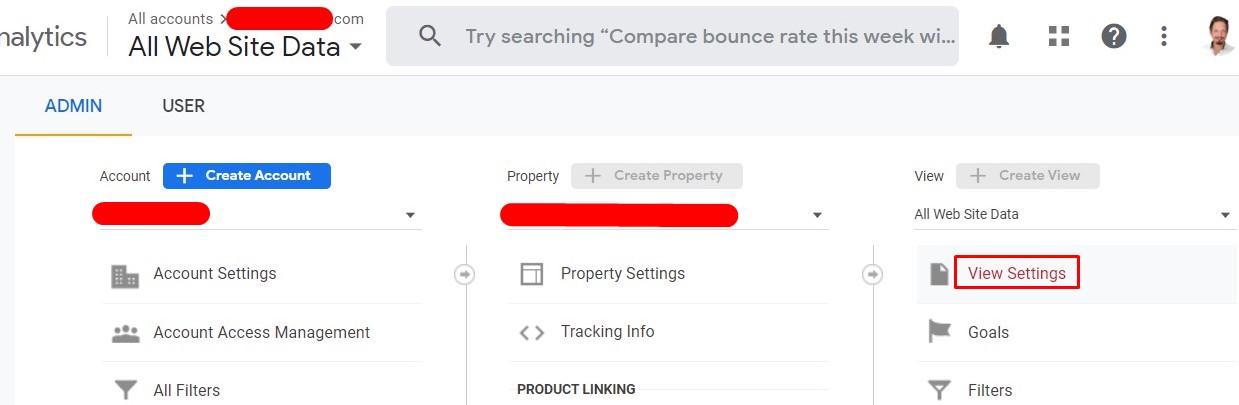 set up search terms tracking in google analytics for shopify