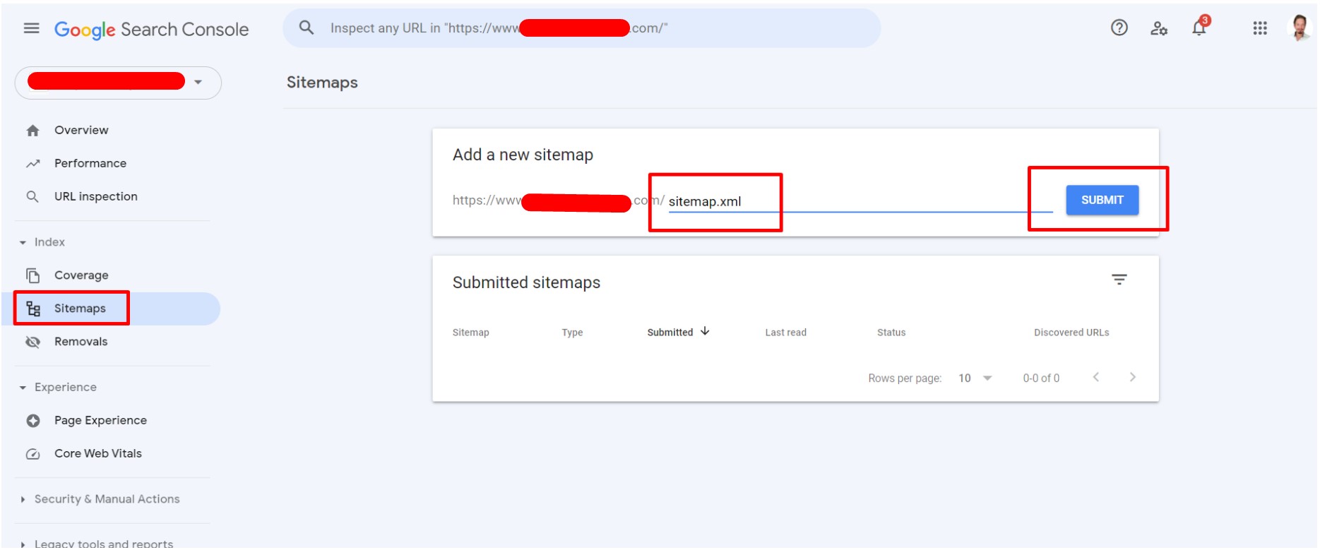 submit your shopify store sitemap to google search console