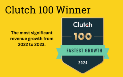 التجارة الإلكترونية اليوم هي الفائزة بجائزة Clutch 2024 لعام 100!