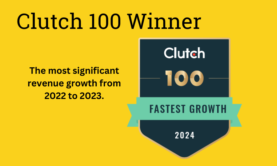 التجارة الإلكترونية اليوم هي الفائزة بجائزة Clutch 2024 لعام 100!