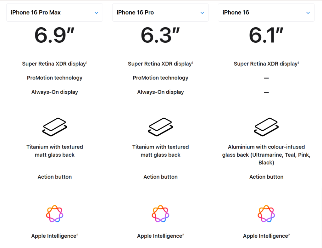 example of compare functionality on shopify technology tech and gadgets store