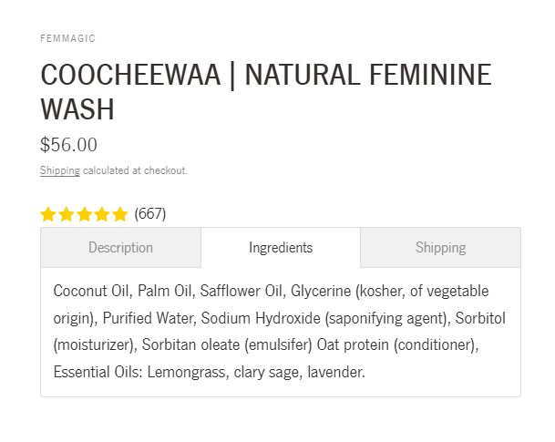Why Shopify Is the Best Platform for Your Health & Supplements Store: ingredient list