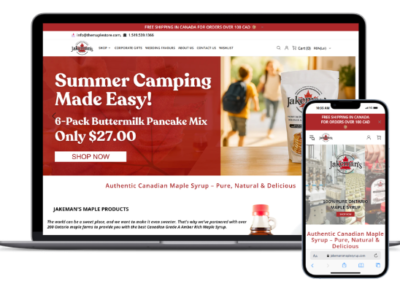 Jakeman’s Maple Syrup: Shopify Store Redesign, Email Automation Setup, Business Management, SEO and Traffic Growth