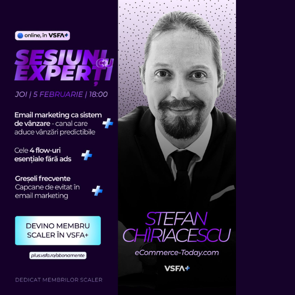 VSFA + Expert Sessions - Speaker Stefan Chiriacescu
