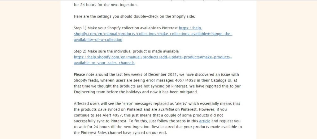 Pinterest Shopify integration