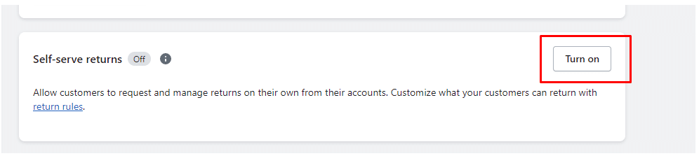 Self Service Returns in Shopify