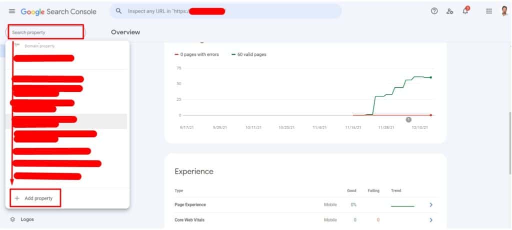 Google Search console account - how to create