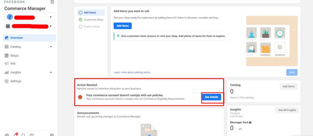 Setting up Business facebook account