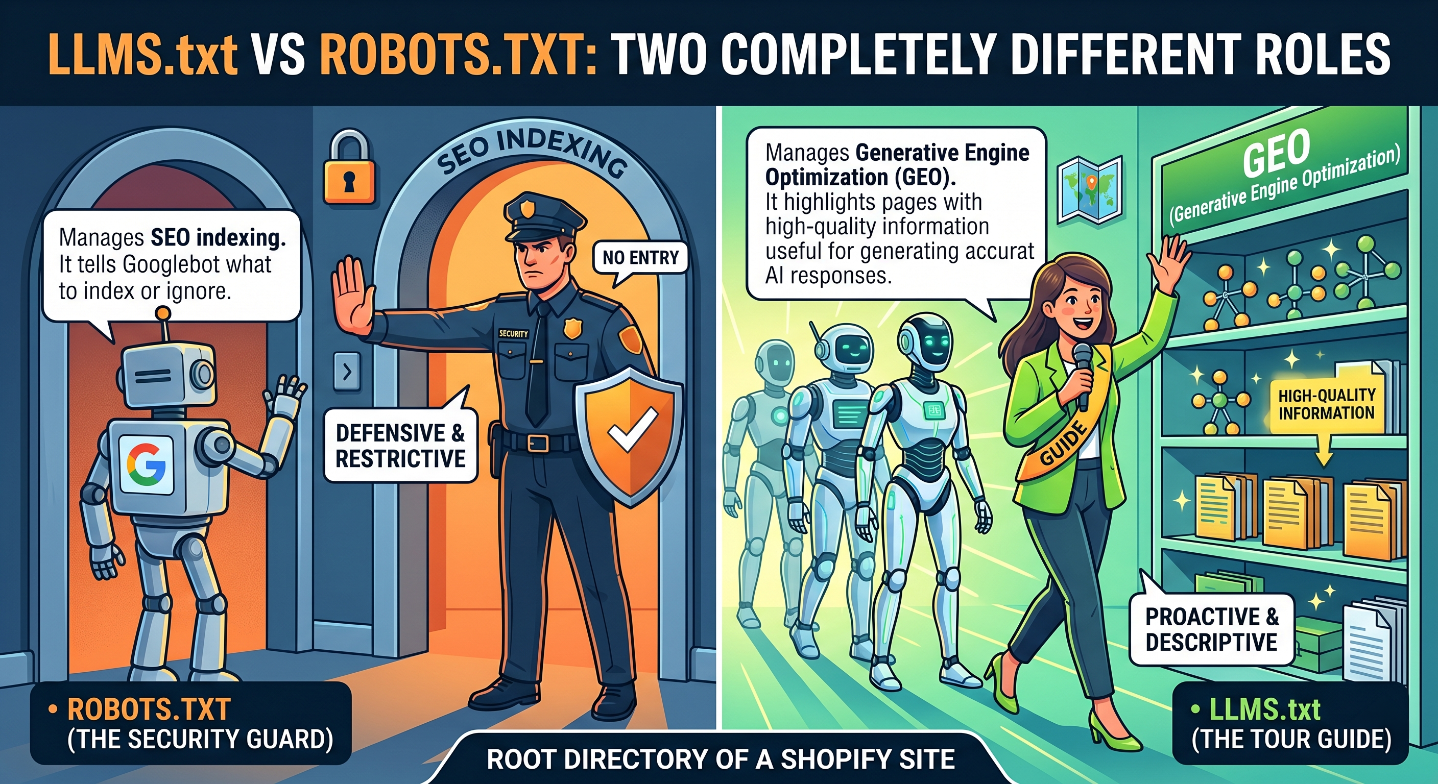 LLMS.txt vs robots.txt