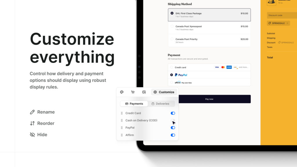 Customize everything - custom fields that let you collect additional information