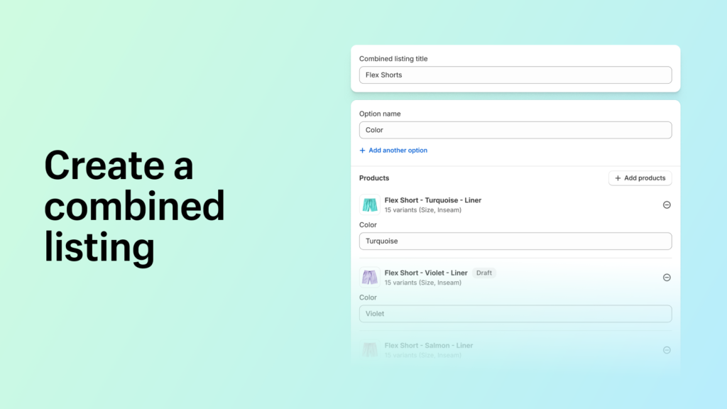 Create a combined listing