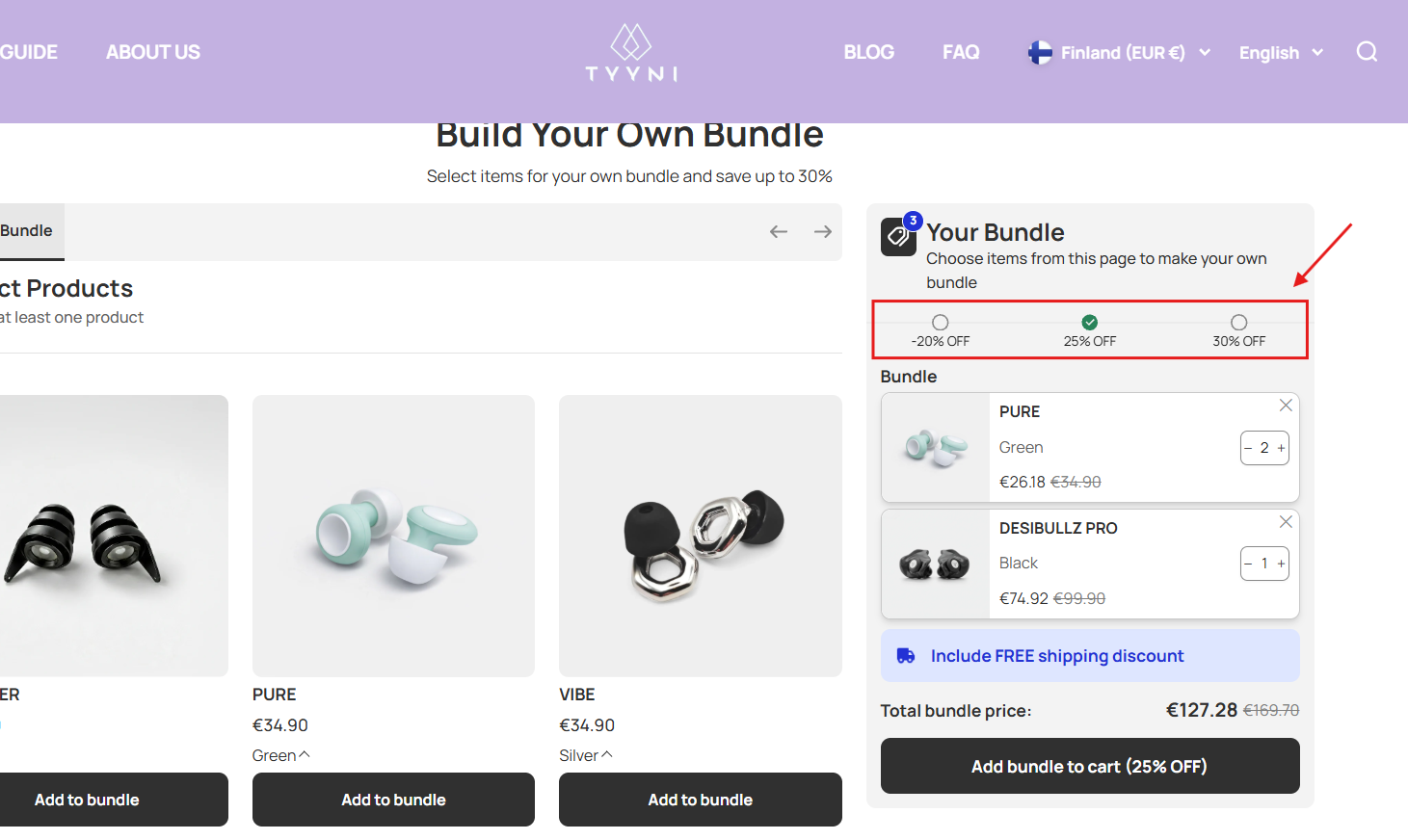 Three-tier discount structure example