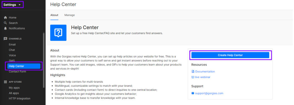 Customizing Help Center